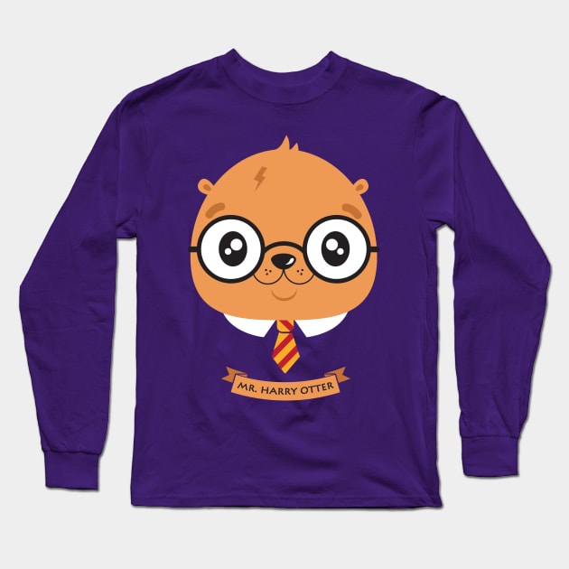 Mr. Harry Otter Long Sleeve T-Shirt by Tratinchica